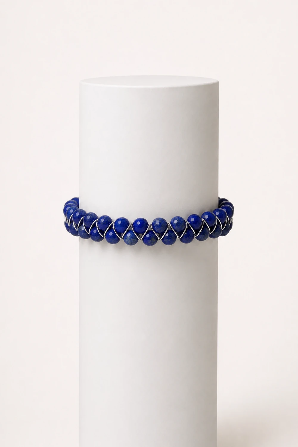 Lapis Lazuli 8mm Çift Sıra Doğal Taş Bileklik ürün görseli